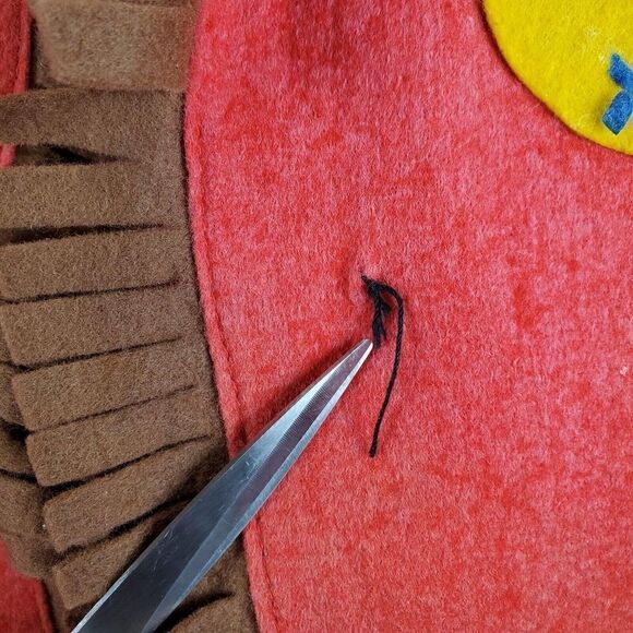 Vtg YMCA Y Indian Guides Vest Mens Large Red Pow Wow Felt Fabric Prairi Kee KC - Picture 3 of 9